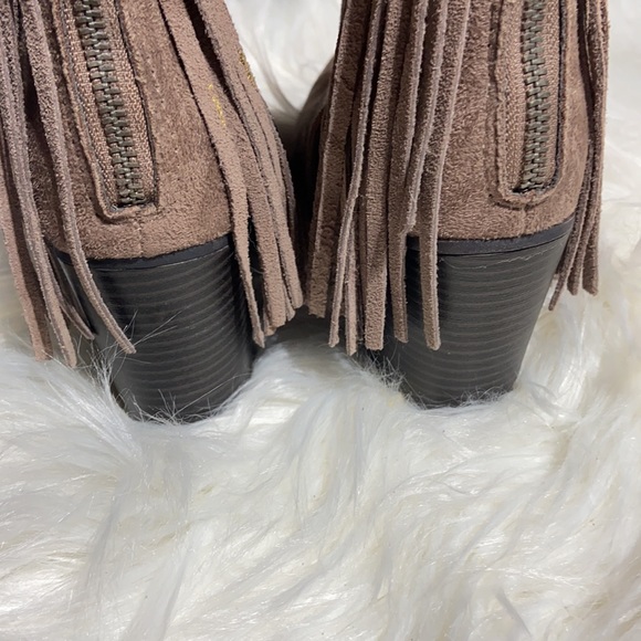 Charlotte Russe Taupe Fringe Bootie - Picture 6 of 6
